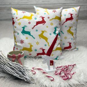 Set aus handgefertigten Weihnachtskissen (2 Stück 40x40)