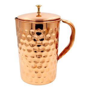 Kupferkanne Wabenmuster – 2 Liter – (Handarbeit) DEKRA zertifiziert