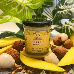 Litschi & Mango (Liczi & Mango) – Handgemachte Sojakerze aus der Manufaktur
