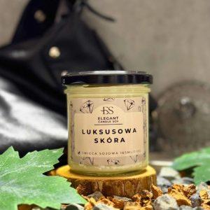 Luxus-Leder (Luksusowa Skóra) – Handgemachte Sojakerze aus der Manufaktur