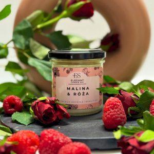 Himbeere & Rose (Malina & Róża) – Handgemachte Sojakerze aus der Manufaktur