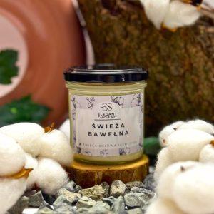 Frische Baumwolle (Świeża Bawełna) – Handgemachte Sojakerze aus der Manufaktur