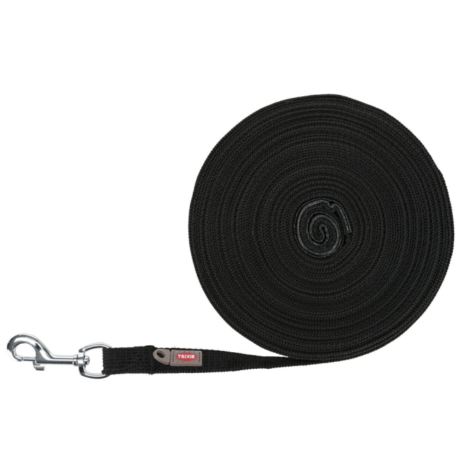 Trixie Schleppleine, 15 m / 20 mm, schwarz