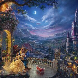Disney, Die Schöne und das Biest, Tanz im Mondlicht - 1000 Teile Puzzle (Thomas Kinkade)