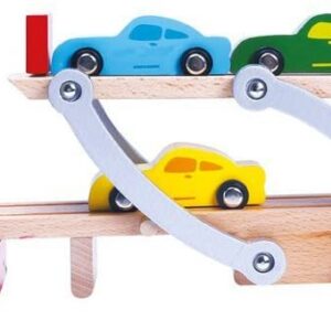 Bino & Mertens - Holzautotransporter mit 9 Teilen