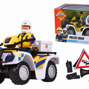 Simba 109251093 - Feuerwehrmann Sam Polizei Quad mit Figur