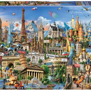 Educa Puzzle 9217697 - Europe Landmarks - 2000 Teile Puzzle