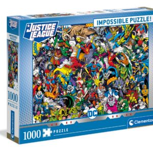Clementoni 39599 - 1000 Teile Impossible Puzzle - DC Comics, Justice League