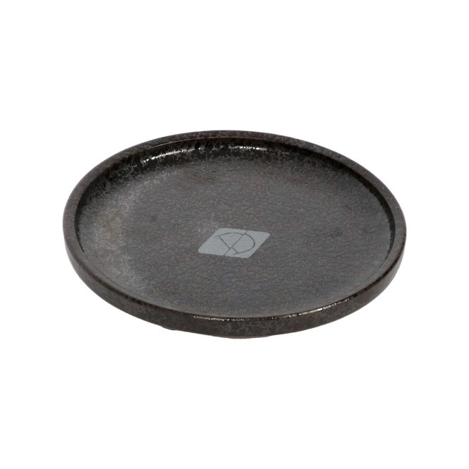 D&D flacher Katzennapf Jasper - black dots