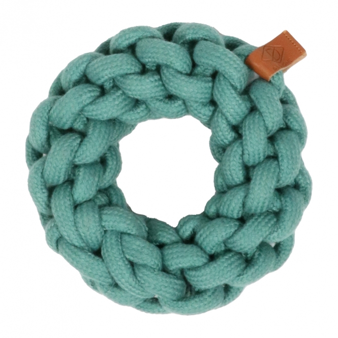 D&D Baumwollring Ben - blau - 13 x 13 x 4,5cm