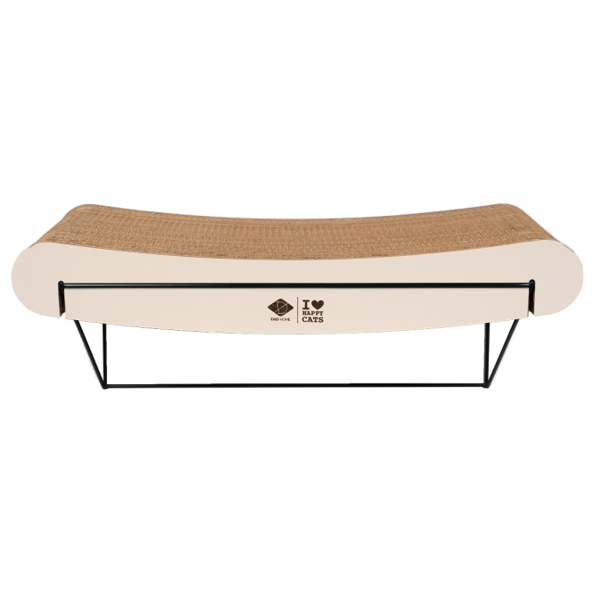 D&D gebogenes Wandregal aus Pappe David - braun/beige