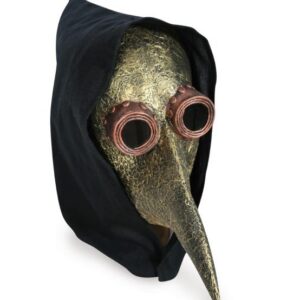 Halbmaske Pestmaske mit Haube - 1-teilig - Adult