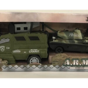 Army Vehicles - Militärfahrzeug mit Panzer - Spielset