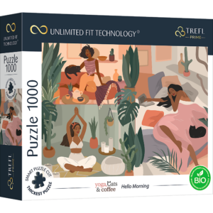 Yoga, Katzen & Kaffee, Hello Morning - UFT Puzzle 1000 Teile