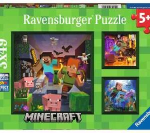 Minecraft Biomes - Puzzle - 3 x 49 Teile