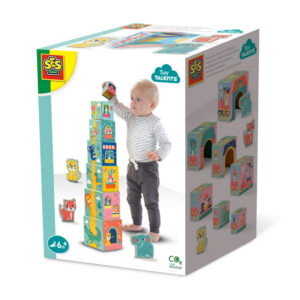 SES Stapelwürfel mit Tierfiguren