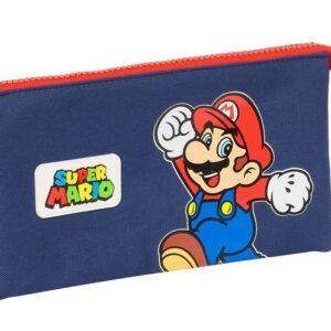 Safta Super Mario World - Mäppchen mit 3 Fächern - 22 cm