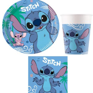 Stitch - 52-teiliges Party Geschirrset mit kleinen Teller