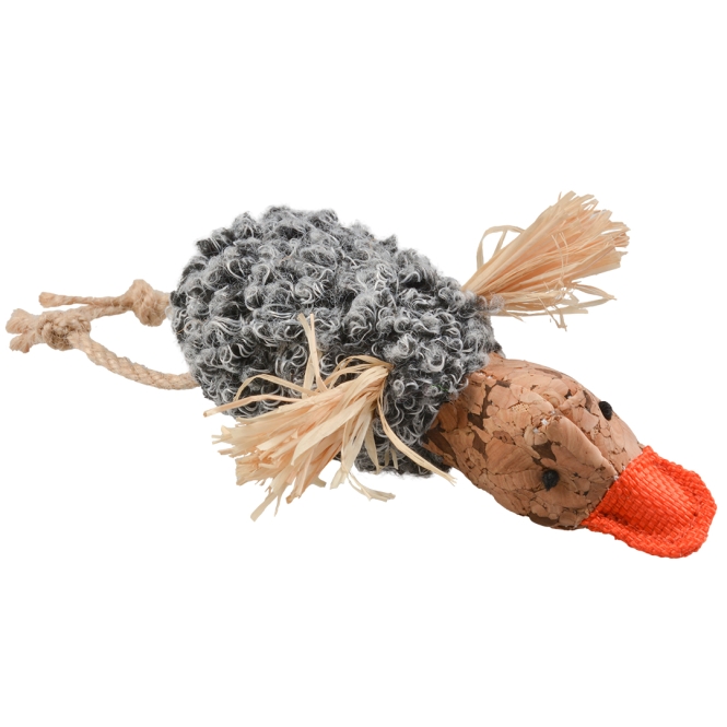 Duvoplus Cat Toy Kork Knister-Ente - grau