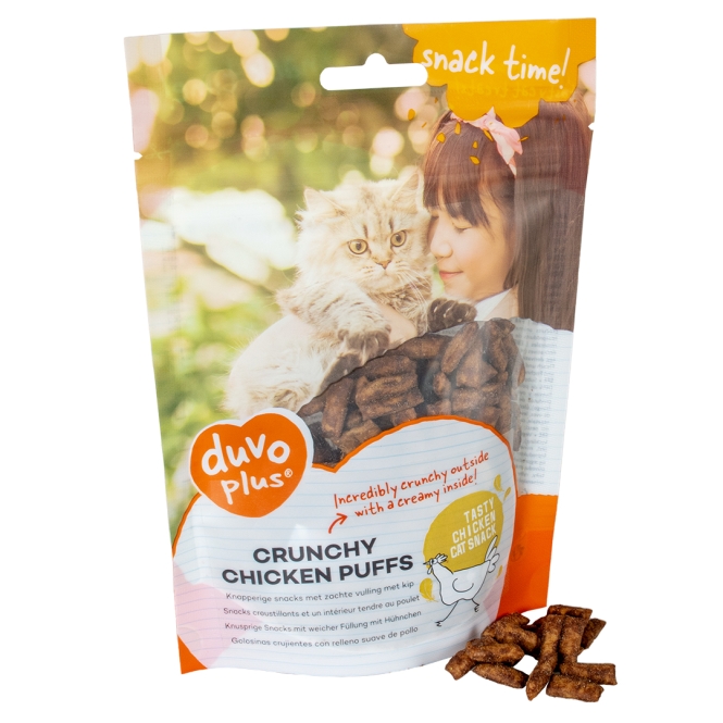 Duvoplus Cat Snack Knusprige Hähnchen-Puffs 50g