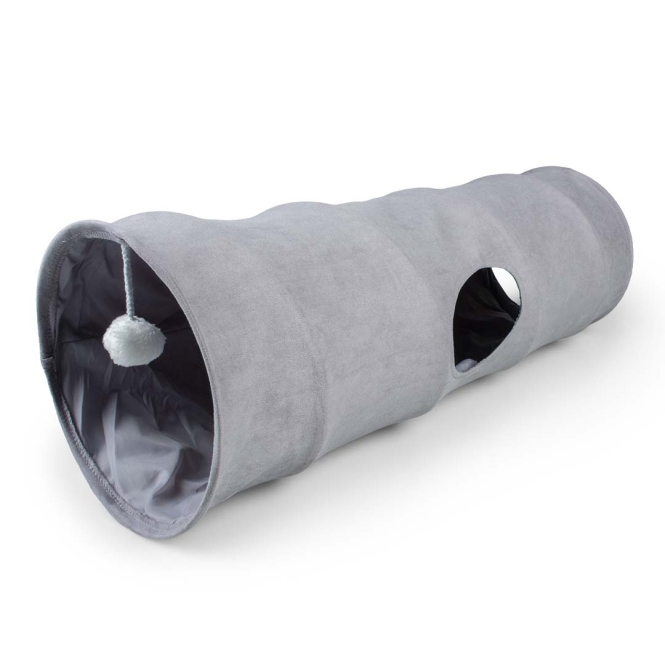 Duvoplus Spieltunnel Purrly - hellgrau - 120x25x25cm